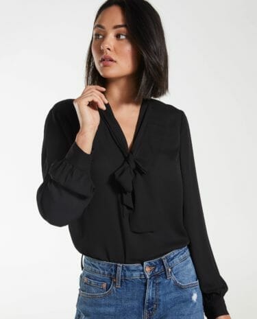 Fashion Shop - Dotti Pussy Bow Blouse