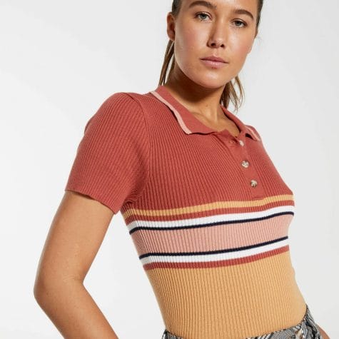 Fashion Shop - Dotti Rib Polo Jumper