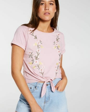 Fashion Shop - Dotti Tie Front Tee